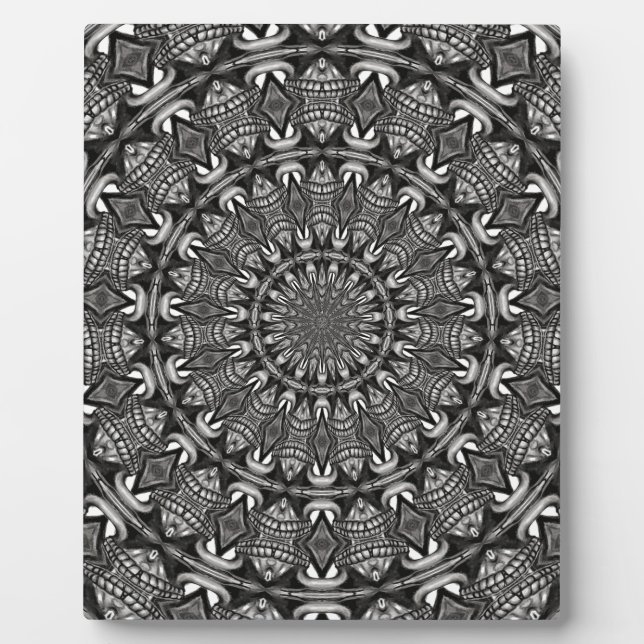 Plaque Photo Mandala monochrome (Devant)