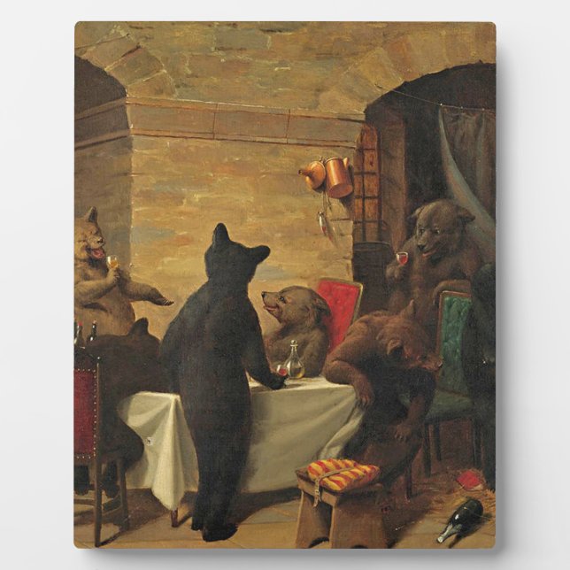 Plaque Photo Manège d'ours par William Holbrook Beard (Devant)