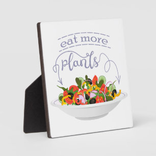 Plaque Photo Mangez plus de plantes frais motivation salade let
