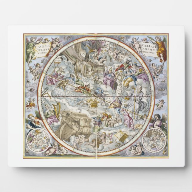 Plaque Photo Map of the Christian Constellations as Depicted by (Devant)