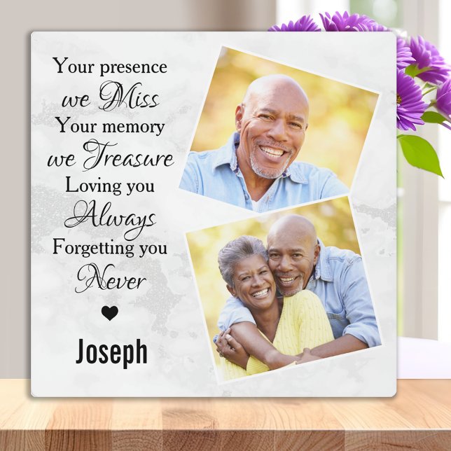 Plaque Photo Marble Famille Photo Sympathie Mémoriaux Keepsaké (Créateur téléchargé)