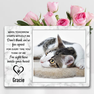 Plaque Photo Marble Pet Perte Keepsaké Chat Photo Memorial