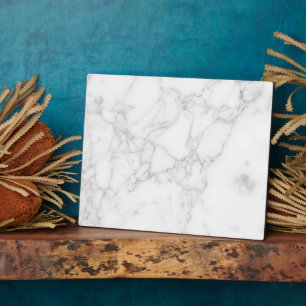 Plaque Photo Marbre Blanc