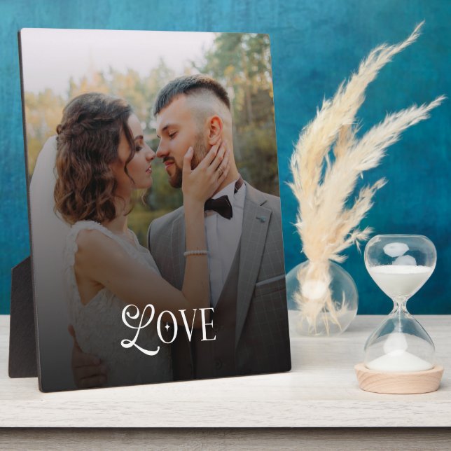 Plaque Photo Mariage Amour Moderne Couples Photo (Côté)