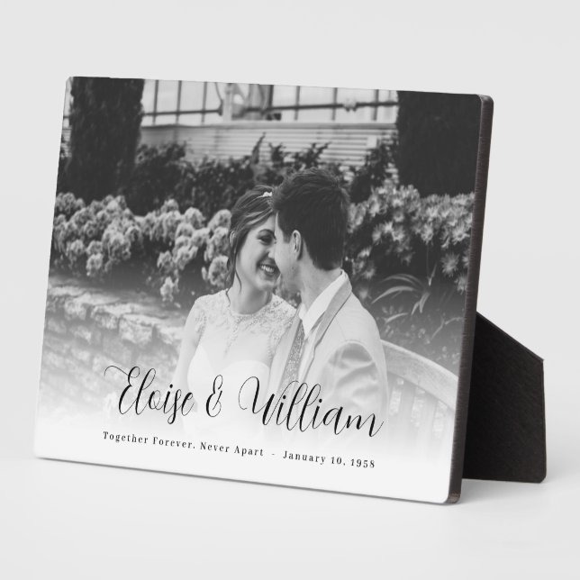 Plaque Photo Mariage Anniversaire photo Keepsaké (Côté)