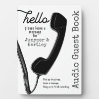 Mariage Audio Livre d'invité Black Phone Récepteur
