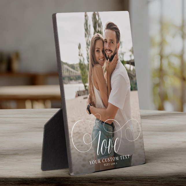 Plaque Photo Mariage de calligraphie élégante Photo couple (Créateur téléchargé)