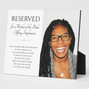 Plaque Photo Mariage de la Mère de la Mariée au Ciel