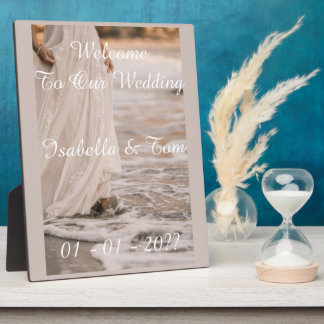 Plaque Photo Mariage de plage romantique sur la côte, cérémonie