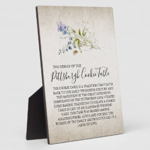 PLAQUE PHOTO MARIAGE DE SIGNE DE TABLEAU DE COOKIES PITTSBURGH