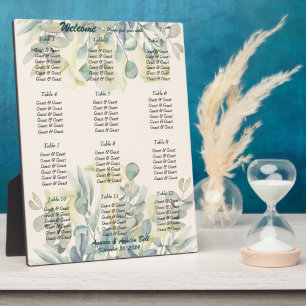 Plaque Photo Mariage Floral Seal Chart Floral