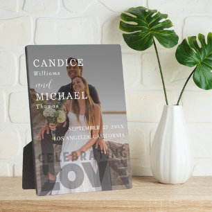 Plaque Photo Mariage photo noir et blanc moderne