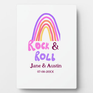 Plaque Photo Mariage rock & roll ajoutez le nom du couple rétro