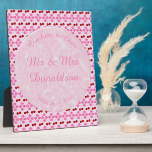 Plaque Photo Mariage rose Printemps Cerisiers en fleurs et ceri