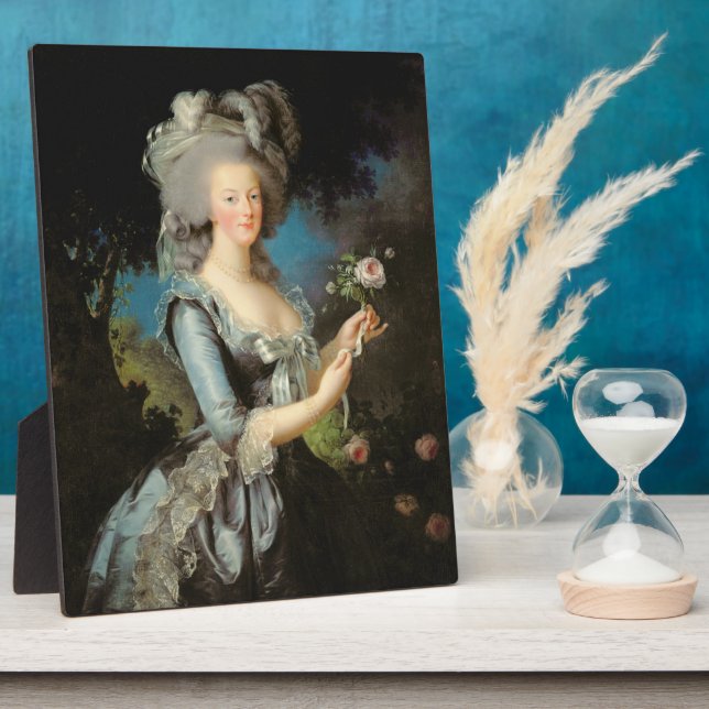 Plaque Photo Marie Antoinette with a Rose, 1783 (Côté)