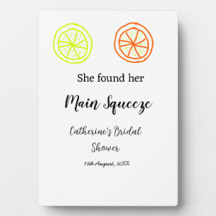 Plaque Photo Mariée au citron Main Squeeze personnalisable
