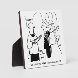 Plaque Photo Mariée veut vérifier le petit dessin imprimé