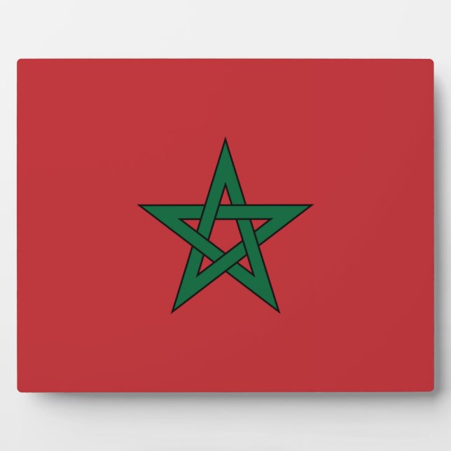 Plaque Photo Maroc - Drapeau marocain (Devant)