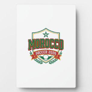 Plaque Photo Maroc Football 2026 Football Gras Pays Typographie