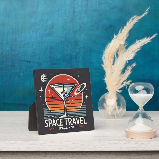 Plaque Photo Martini Space Travel 1957 Space Age Logo (Insitu)