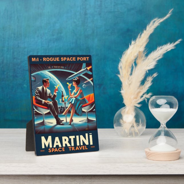 Plaque Photo Martini Space Travel Poster Rogue Space Port (Côté)