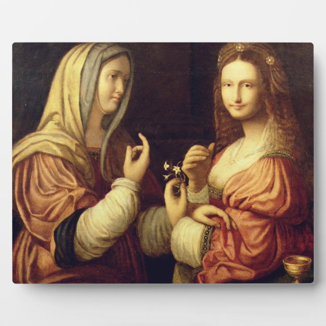 Plaque Photo Mary et Martha (huile sur panneau) (Devant)