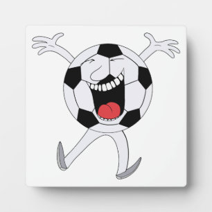 Plaque Photo Mascotte Balle de Football qui Rit