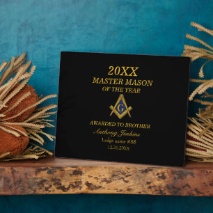 Plaque Photo Mason Master Freemason Lodge Mason