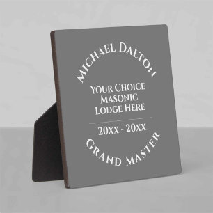 Plaque Photo Masonic Grand Master