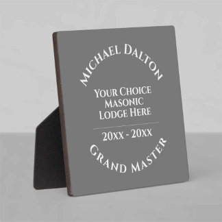 Plaque Photo Masonic Grand Master