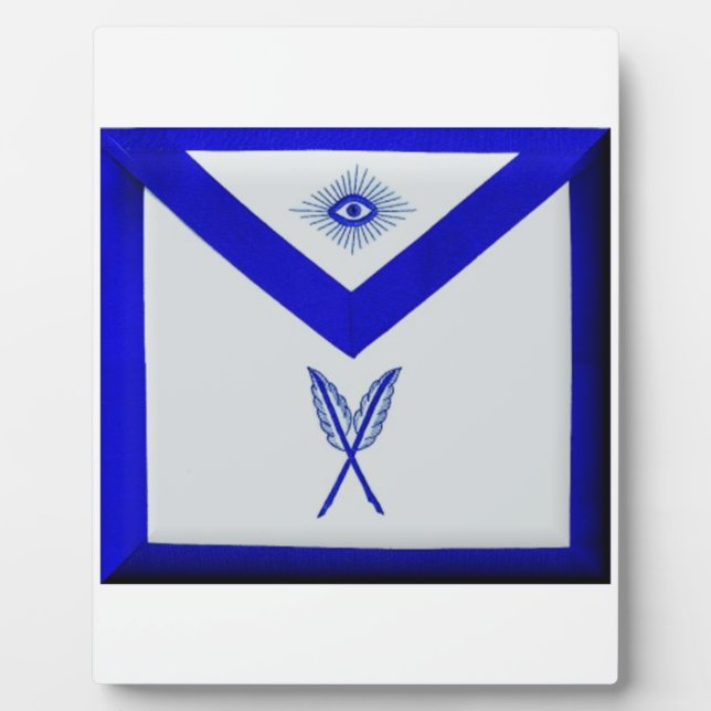 Plaque Photo Masonic Secretary Apron (Devant)