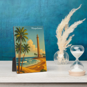 Plaque Photo Maspalomas Meloneras Beach Gran Canaria vintage