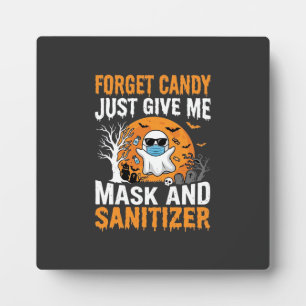 Plaque Photo Masque et désinfectant Halloween Ghost Design_1