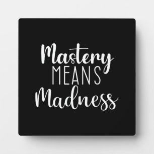 Plaque Photo Mastery Madness, Gymnase, Hustle, Motivation du su