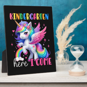 Plaque Photo Maternelle j'arrive licorne rentrée scolaire