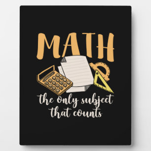 Plaque Photo Math Enseignant Math Le Seul Sujet