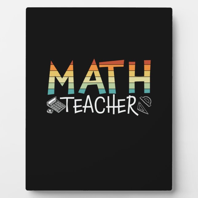 Plaque Photo Math Teacher (Devant)