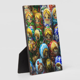 Plaque Photo Matryoshka Poupées Souvenir Kiosque Voyage Photo