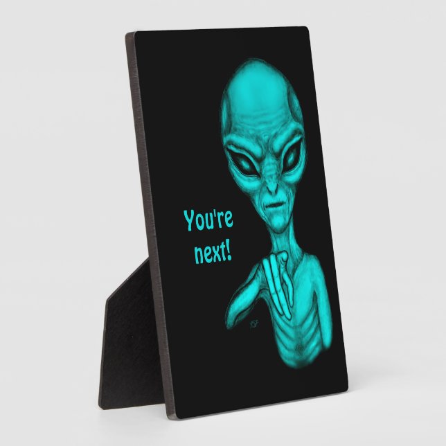 Plaque Photo Mauvais Alien, Tu es le prochain ! (Côté)