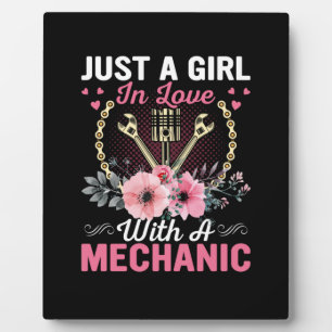 Plaque Photo Mécanique Juste Une Fille Amoureuse Avec Un Mécani
