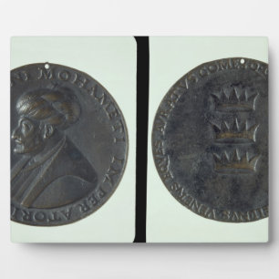 Plaque Photo Médaille de portrait, obverse représentant Sultan 