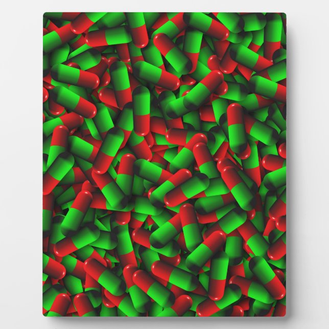 Plaque Photo médicaments pour pilules rouges (Devant)