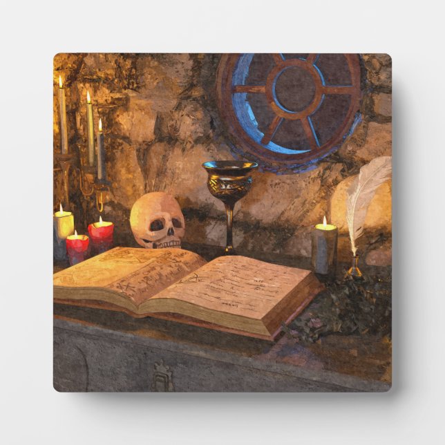Plaque Photo Medieval Fantasy Wizard's Study (Devant)