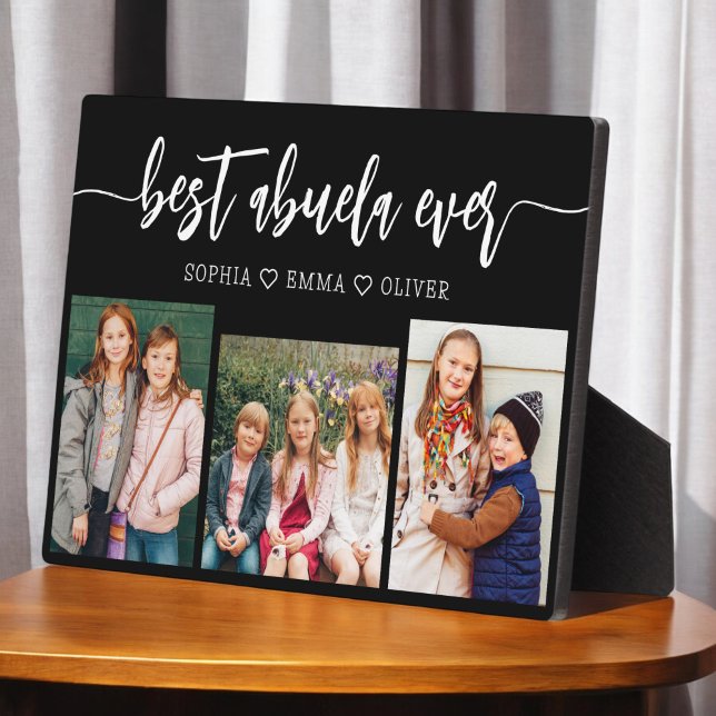 Plaque Photo Meilleur Abuela Ever - Collage photo pour petits e (Créateur téléchargé)