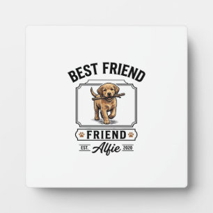 Plaque Photo Meilleur ami Alfie Conception amateur de chien vin