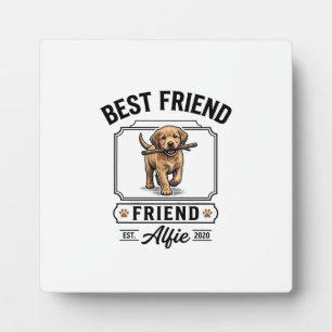 Plaque Photo Meilleur ami Alfie Conception d'amant de chien vin