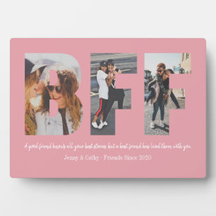 Plaque Photo Meilleur Ami BFF Photo Collage Besties Blush Pink