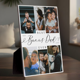 Plaque Photo Meilleur Bonus Papa Jamais Script Fête des pères P