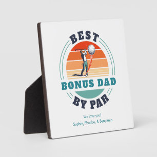 Plaque Photo Meilleur Bonus Papa Par Par Retro Stepdad Custom