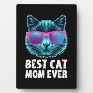 Plaque Photo Meilleur Chat Maman Jamais mignonne Lunettes Drôle